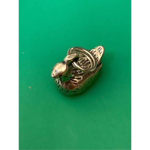 .925 Partridge in a Pear Tree French Hen Sterling Silver Jewelry Charm - Picture 2 of 5